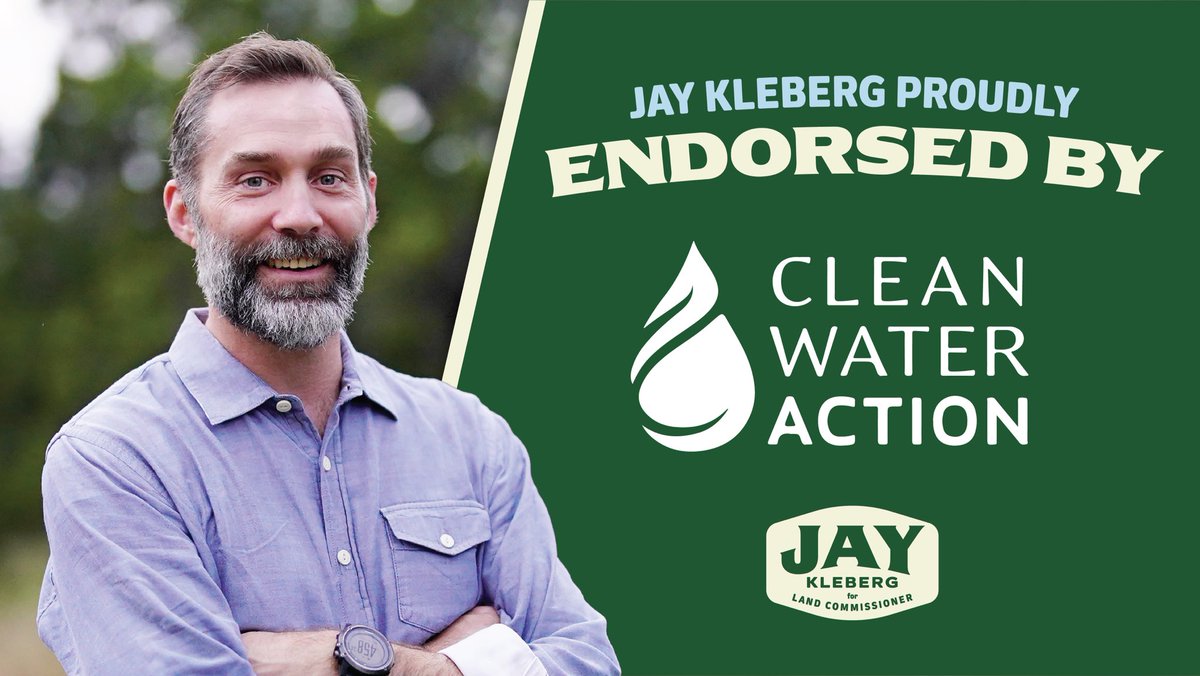 🚨ENDORSEMENT ALERT🚨 

Excited to announce the endorsement of Clean Water Action!

For the last 50 years, CWA has organized grassroots coalitions fighting to protect our environment and build a future of clean water and energy. 

Honored to have their support!