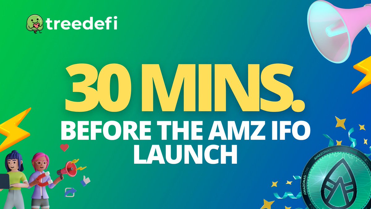 treedefi's tweet photo. Fasten your seatbelts as we begin a brand new journey with @amazonascoin in 30 minutes. Secure your $SEEDS to contribute in the IFO page.

Buy your $SEEDS here:
https://t.co/1rbIFH95vW

IFO page:
https://t.co/MT3V51OjXs

#Launch #IFO $AMZ #Crypto #NewToken #NewCoin #BSC #Green https://t.co/2UnlJDDULU