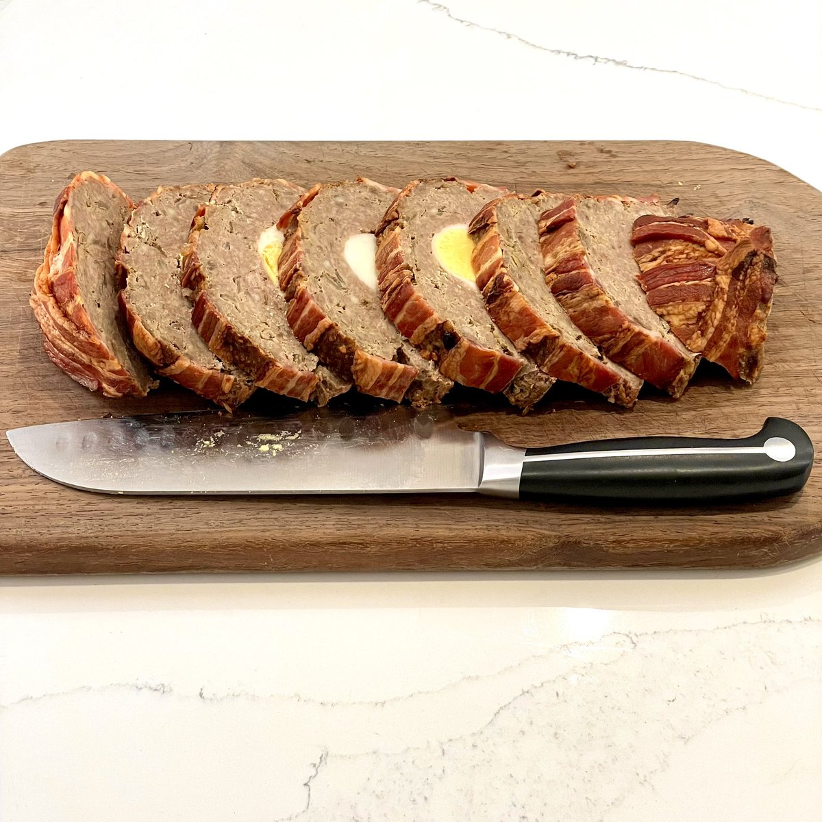 Joncolman63's tweet photo. @Nigella_Lawson A great Meatloaf. Thanks. Used the same ingredients and split the mix to make two smaller ones. One for now and one for the freezer. https://t.co/aWaGgDPfuN