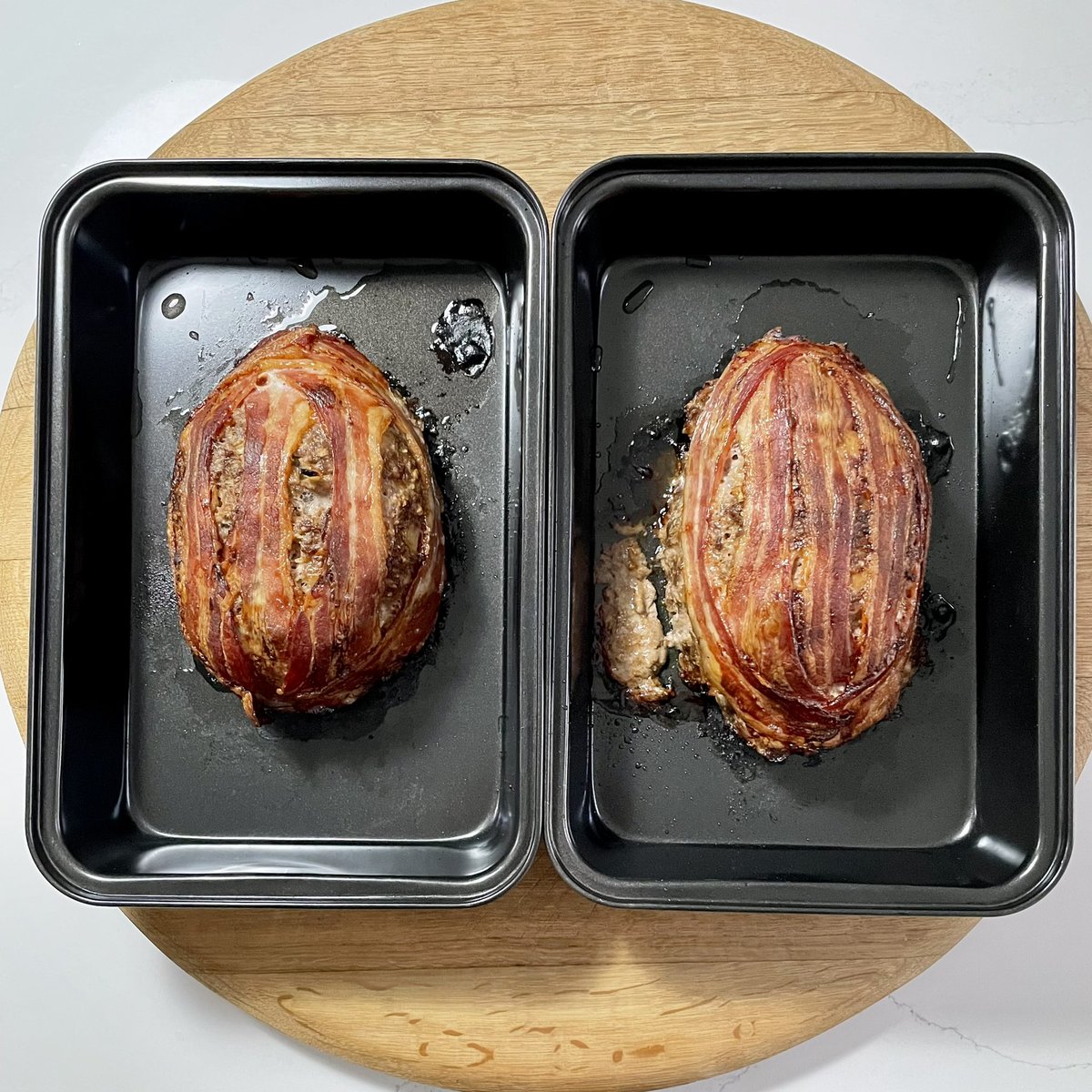 Joncolman63's tweet photo. @Nigella_Lawson A great Meatloaf. Thanks. Used the same ingredients and split the mix to make two smaller ones. One for now and one for the freezer. https://t.co/aWaGgDPfuN
