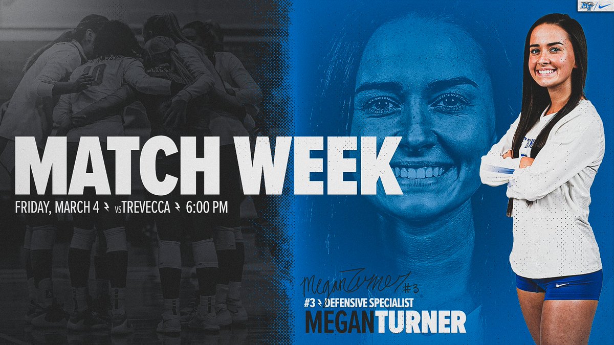 MT_Volleyball's tweet photo. It's 𝓜𝓐𝓣𝓒𝓗 𝓦𝓔𝓔𝓚 in the 'Boro! This is the final chance to catch the spring team at home before they start the travel portion of the schedule!🏐

#BlueRaiders | @meg_shae14 https://t.co/T6dmOqadZY