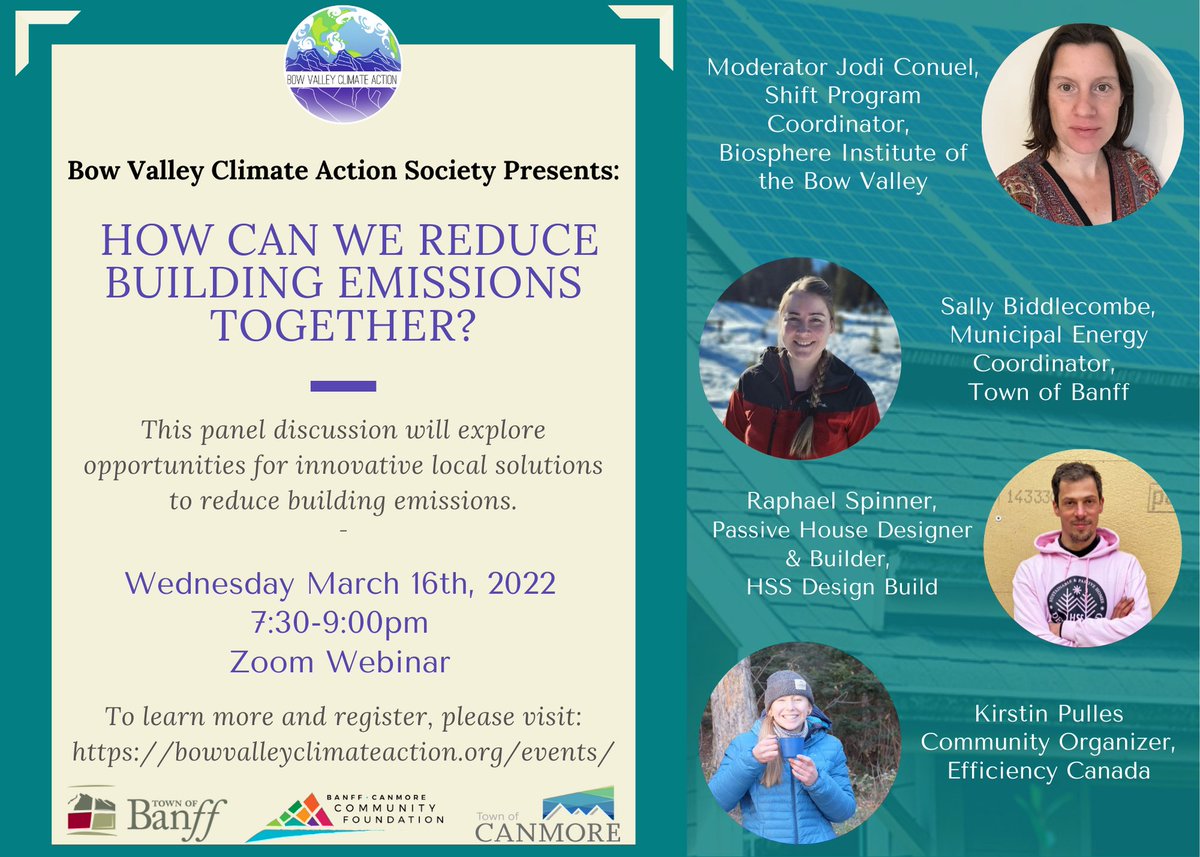 BOWDACANMORE's tweet photo. A couple of upcoming discussions on how we can collectively work to address #emissions; using environmental, social and economic lenses to move the conversation forward.

Learn more:
https://t.co/fqQXMKPOVP

#Canmore #Banff #LakeLouise #MDBighorn #BowValley #Alberta #Canada https://t.co/Zd2RcZUaIZ