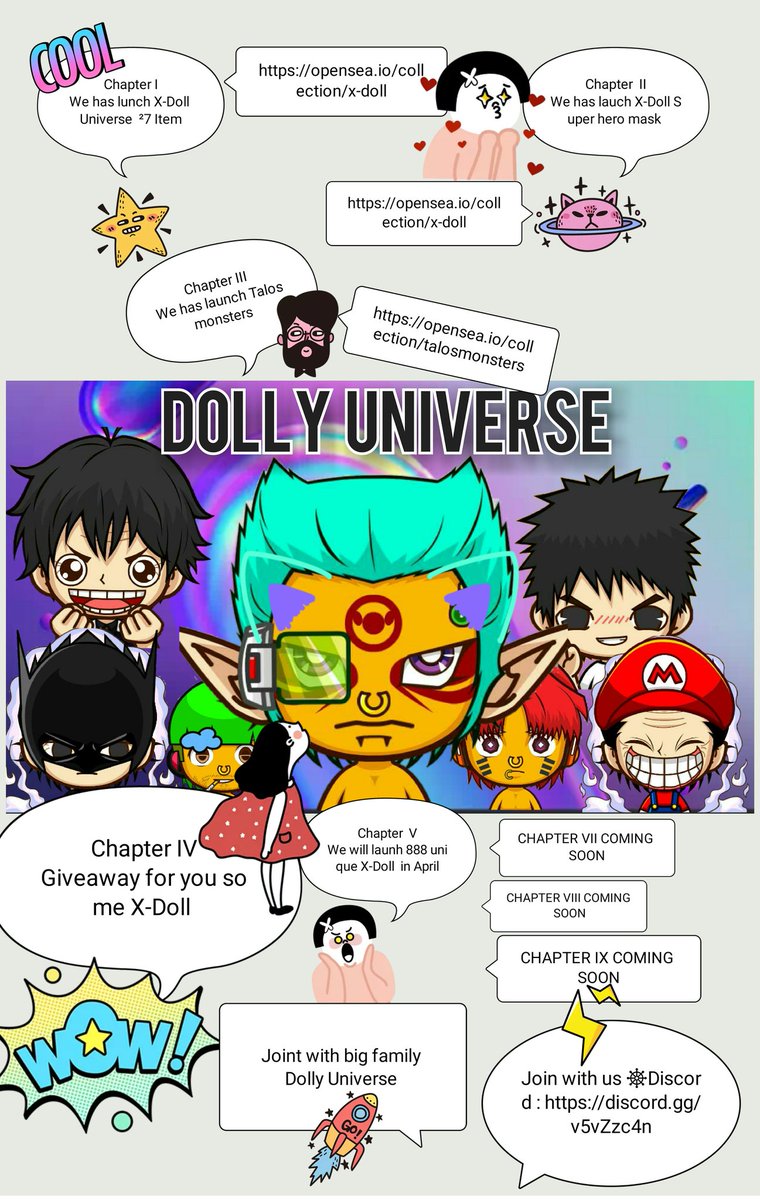 Dolly universe link linktr.ee/dollyNFTs