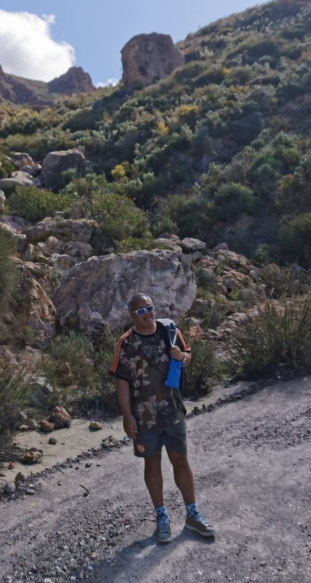 IanBorrett2's tweet photo. So dragged the family up the Sierra Cabrera today. Hard going but astonishing views. We got very close to the summit, but we'll save that for another day. This is our forever home after all #lifeinspain https://t.co/lGxF3PCc5X