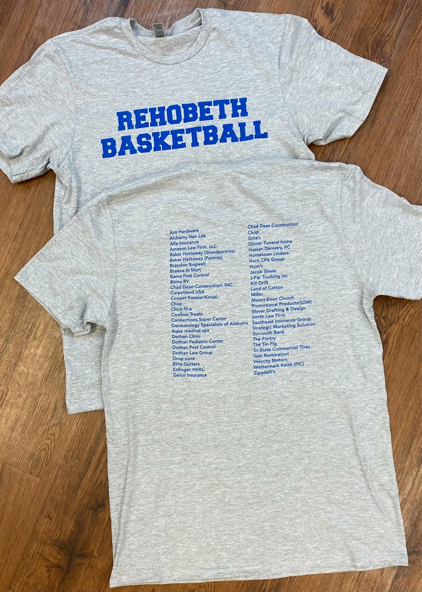 PlaymakerTeam's tweet photo. Screen printed tees for Rehobeth Basketball! 🏀⛹🏽

#madebyplaymaker #embroidery #screenprinting #promoitems #customshirts #customhats #facecoverings #thread #ink #branding #apparel #shoplocal #shopsmall #wiregrassarea #dothanal #lovedothan #localwire #bewhatshappening https://t.co/LR92TdMnUP