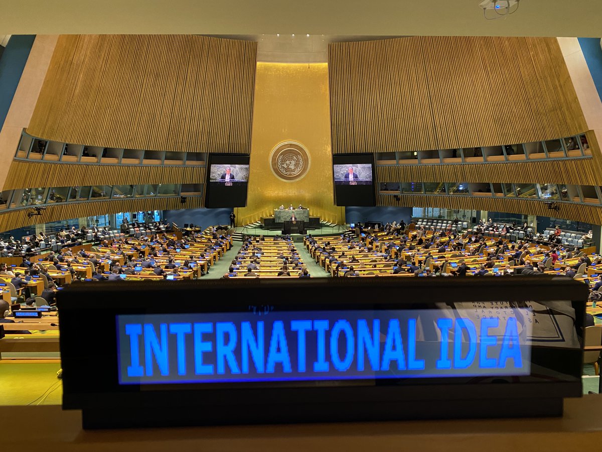 📣The 11th Emergency Special Session under resolution 377 A (V) entitled “Uniting for peace” is being convened at the <a href="/UN/">United Nations</a> General Assembly at this moment. <a href="/Int_IDEA/">International IDEA</a> conveys its full support and solidarity to the people of Ukraine🇺🇦.