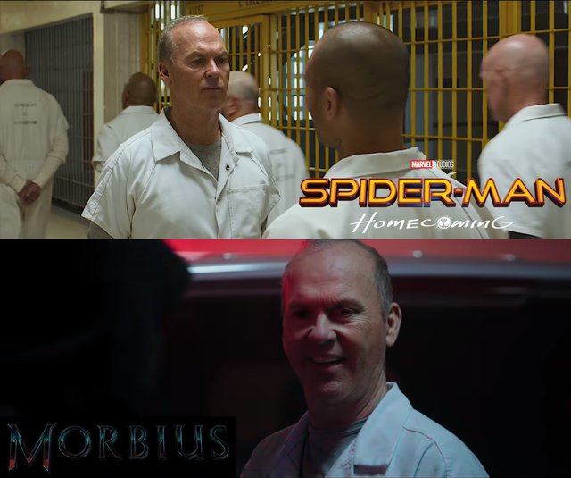 GabiMG_News's tweet photo. This frame of #MichaelKeaton as Toomes is from the #Morbiustrailer and is longer mentioning that he has pending accounts with a "spider" (Tom Holland), that's why he wears the same jumpsuit as prison than the one in the MCU and he is the same Toomes and not a variant of him. https://t.co/0FdDUoXy5i