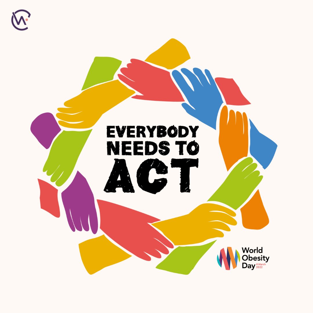 Today is World Obesity Day 🌍

800 million people around the world are living with obesity!

We can all work together to ensure happier, healthier, and longer lives for everybody!

bit.ly/WoDinformation

#ObesityDayEurope #WorldObesityDay #Everybodyneedstoact #Counterweight