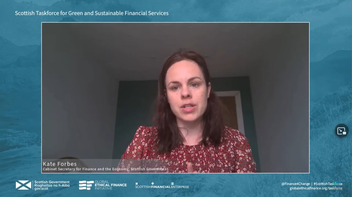 Finance4Change's tweet photo. "The decisions that the #ScottishTaskforce makes will have an impact over a number of years, and ultimately will be part of Scotland's #NetZero success" says @_KateForbes, highlighting Scotland's pride at hosting @COP26 and the 4k+ businesses making #NetZero commitments https://t.co/QzFMWy7ZJ3