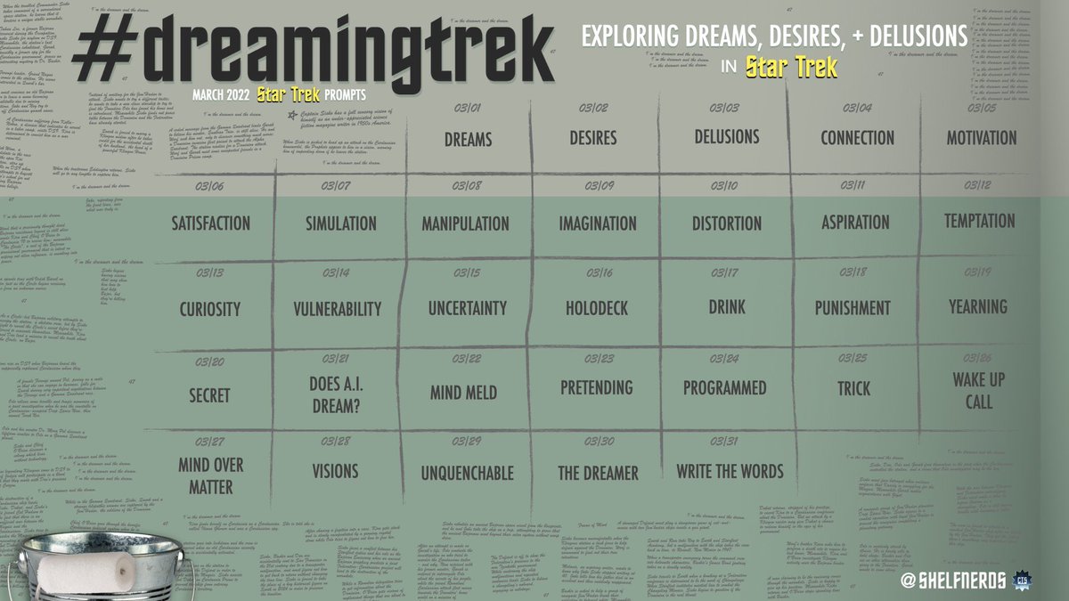 ShelfNerds's tweet photo. MARCH explores dreams, desires, and delusions in #StarTrek! Just use the hashtag #dreamingtrek to engage in the conversation!
Remember, we’re the dreamers making the dream every day! #trekfirsts https://t.co/JCMh3odeYO