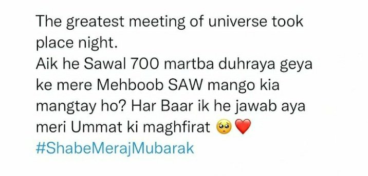 pyaribandi's tweet photo. Asalamwaliekum 💕
#ShabeMerajMubarak 💕
shab e mehraj toh ek bhana tha Allah ko apny mehboob ko bulana tha ❤
#prinCess_writes ✍ https://t.co/wDAAUhQx0G