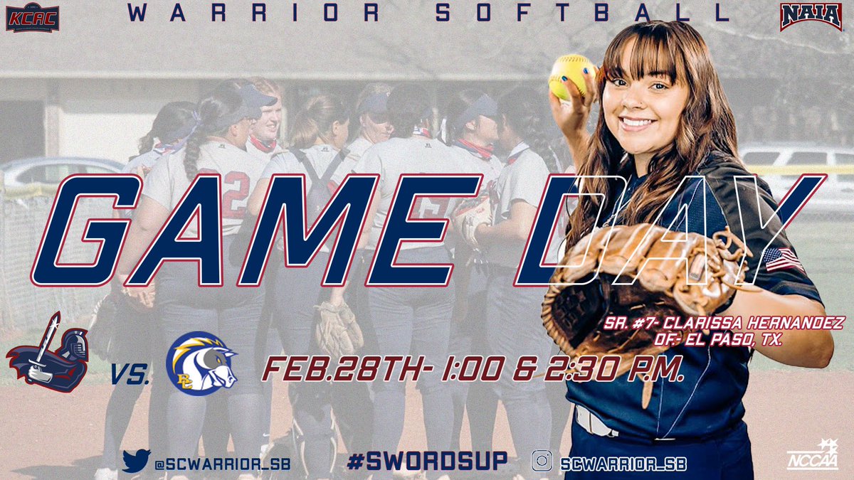 SterlingCSports's tweet photo. GAME DAY! @SCWarrior_SB gets to run it back with another double header against Briar Cliff today!

⏰: 1:00 &amp; 2:30 p.m.
📍: Sterling, KS.

G1
🎥: https://t.co/Jhnqdqv2lG
📊: https://t.co/7UvcXYlsqX

G2
🎥: https://t.co/Jhnqdqv2lG
📊: https://t.co/UY5I6vdQWg

#SwordsUp https://t.co/yjoDcVJJT1