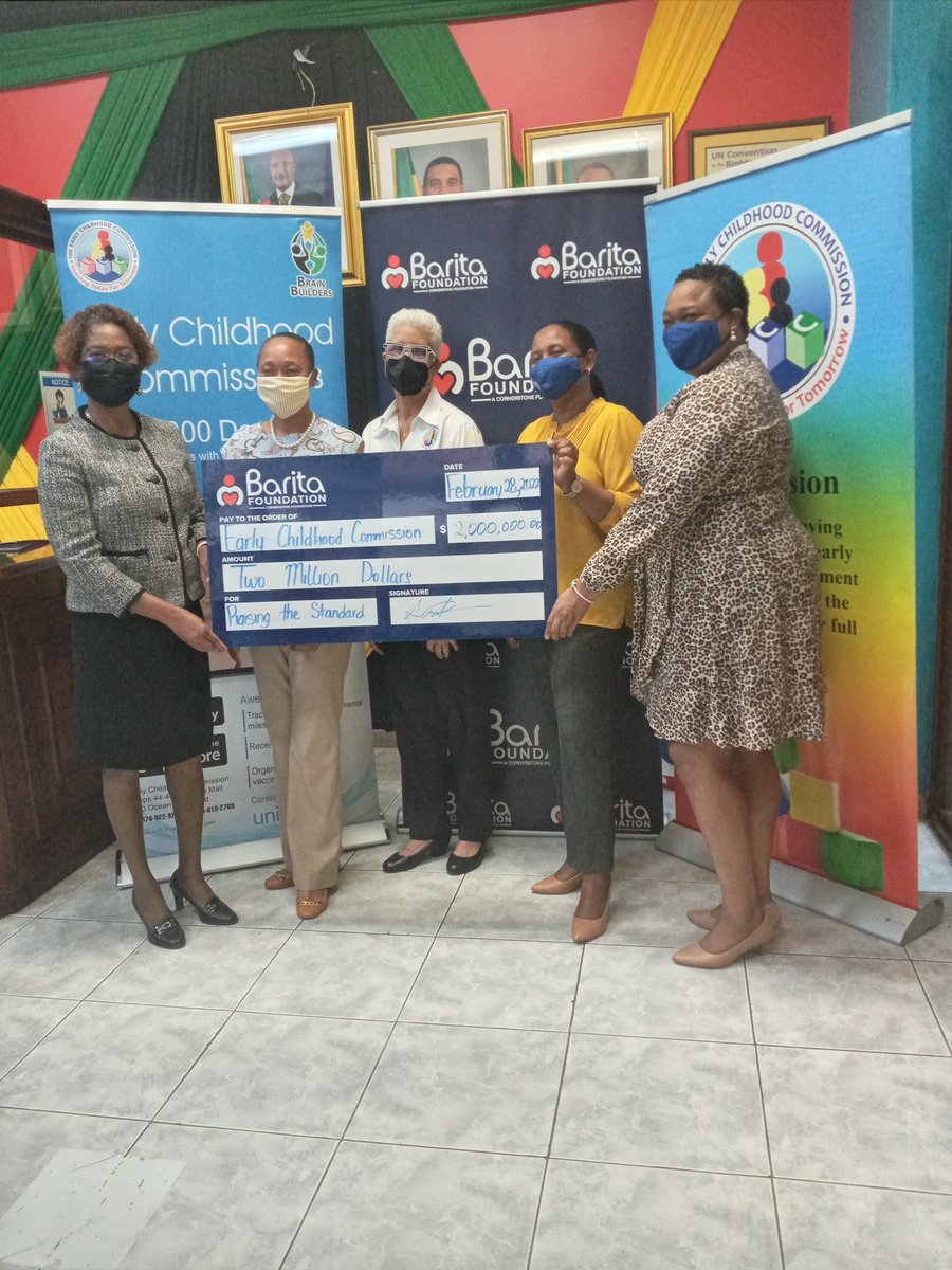 Early Childhood Commission (@eccja) on Twitter photo Thank you Barita Foundation for your contribution towards Raising the Standards of Early Childhood Development in Jamaica
<a href="/blanchcamp/">Michelle Campbell</a> <a href="/karlenedesland1/">Karlene</a> <a href="/shawlapaw/">Paula Shaw</a> <a href="/BaritaLimited/">Barita Investments Limited</a> Thank you Barita Foundation for your contribution towards Raising the Standards of Early Childhood Development in Jamaica
<a href="/blanchcamp/">Michelle Campbell</a> <a href="/karlenedesland1/">Karlene</a> <a href="/shawlapaw/">Paula Shaw</a> <a href="/BaritaLimited/">Barita Investments Limited</a>