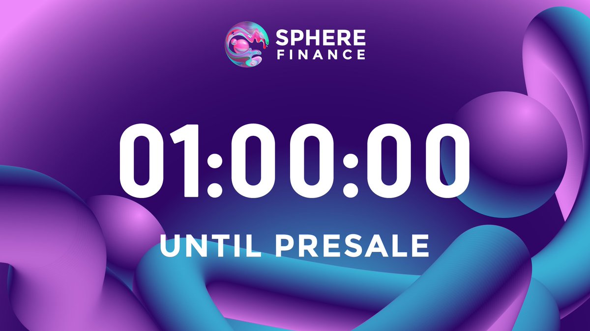 An hour left! 

#DeFi, here we come!

Share the joy with fellow Sphereans on Discord: discord.gg/spheredefi