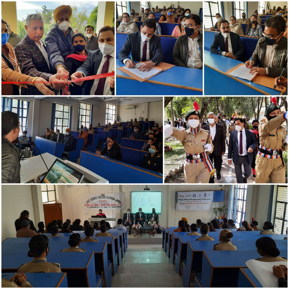 GDC_RS_Pura_NCC's tweet photo. NCC cdts from GDC RS Pura,Jammu attended one day workshop on 'Waste Management'which was concluded with the MoU signed between clge and Rural Urban development agency.
@DteJKL 
@RanjanMahajan6 
@adgpi 
@drajaykumar_ias 
@HQ_DG_NCC https://t.co/cF1In5g1w3