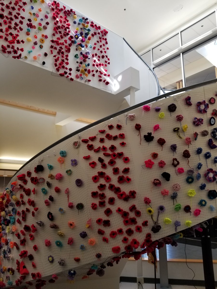 northlandlib's tweet photo. 🧶Yarn Art Extravaganza🧶

Our annual Yarn Art installation is up and is filled with beautiful flowers and colors of Spring 🌸🌼🌞 Our Yarn It All Group crafted all the yarn art on display!

Stop by all March long to see the creative, inspiring and colorful display! https://t.co/YxQ5NRt2Pk