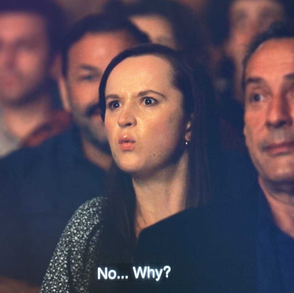Bromoish's tweet photo. This girl in the audience stole the whole damn show. #Euphoria #EuphoriaHBOMax https://t.co/HeQCSlghM4