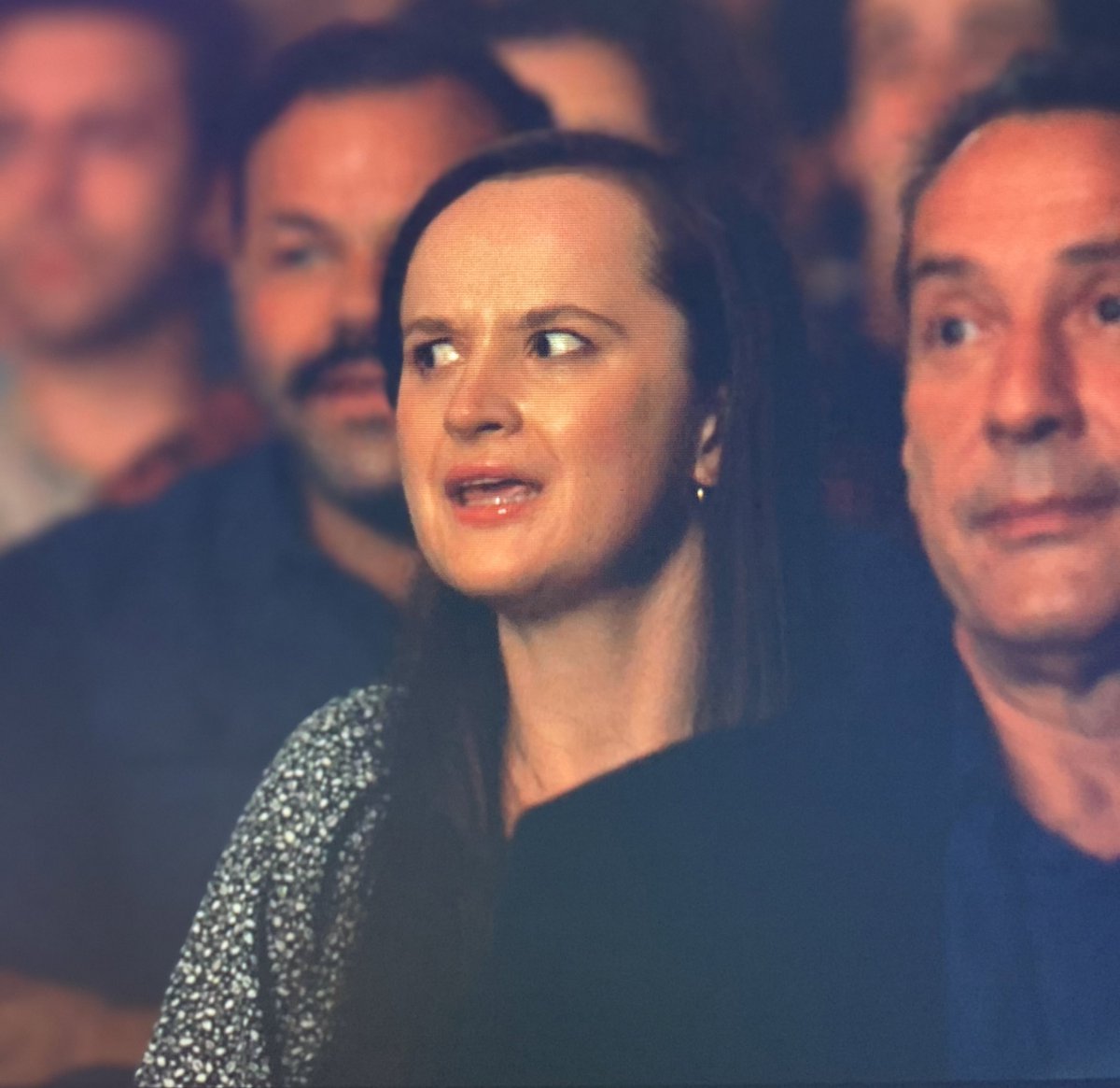 Bromoish's tweet photo. This girl in the audience stole the whole damn show. #Euphoria #EuphoriaHBOMax https://t.co/HeQCSlghM4