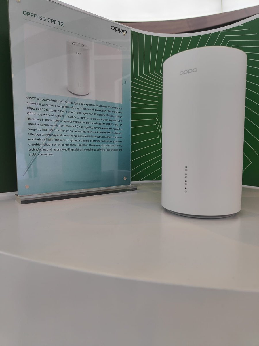tasleemarifk's tweet image. We are bringing the power of #5G to every corner of the world, allowing more people to enjoy the benefits of high-speed #internet connectivity with #OPPO5GCPET2. 
#OPPOxMWC22 #OPPO5GPioneer 
bit.ly/3thH9UF