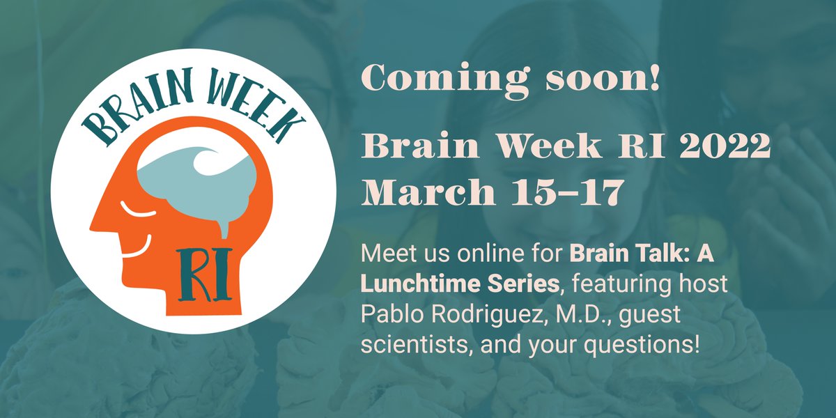 BrainWavesRI's tweet image. We&apos;re back! Our fun and informative #BrainWeekRI lunchtime series returns for national #BrainAwarenessWeek. Registration details and speaker lineup coming soon.