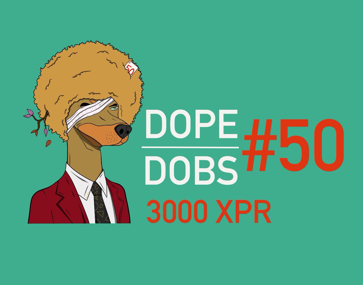 DopeDobs's tweet photo. 🔥Giveaway alert🔥
.
.
50th sales goal have been reached🚀 
3000 $XPR GIVEAWAY TO CELEBRATE WITH US.
.
-1500 $XPR for one lucky winner here
-1500 $XPR will be spinned in https://t.co/7KysNIbk03 for our #HODLERS .
.
Just follow, like and retweet. 🥇in 24 hrs
#xpr #Giveaways #NFTs https://t.co/fNIPZyHSy4