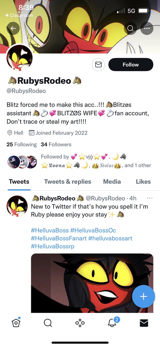 impgal's tweet photo. Heads up guy's, there's another account user stealing my friend @BlitzWhore  art and character! Block and report this fake account please 🤬 https://t.co/fCDQgjpWSU