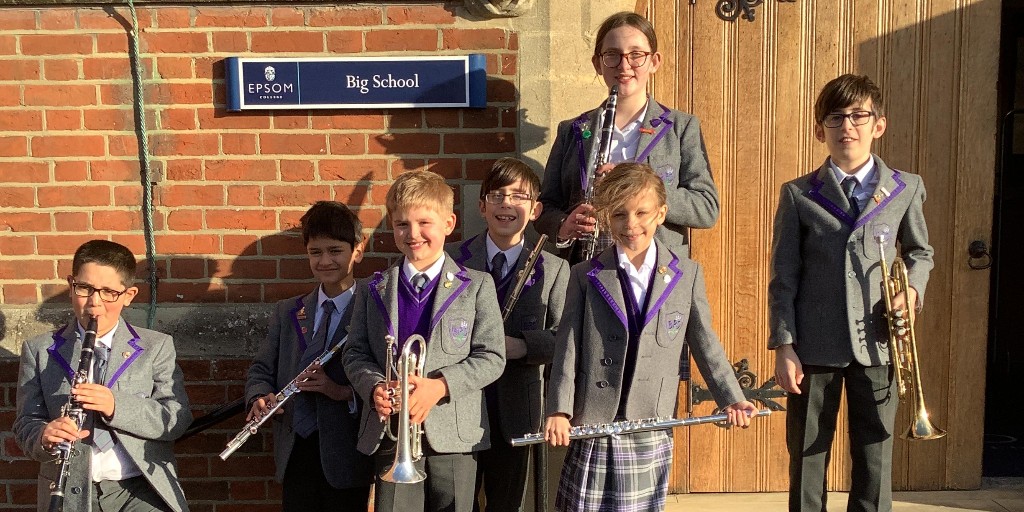 BansteadPrep's tweet photo. @EpsomCollegeUK's Wind and Brass Festival was a fantastic experience for some of our prep school musicians to immerse themselves in a large ensemble and share their music making and they embraced the challenge with โenthusiasm! #BPS_Music #BPS_Values #Courageous #Tenacious https://t.co/TwqqEunlX2