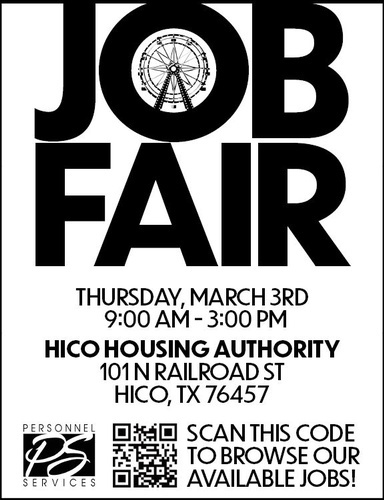 🛸 Happy Monday Listeners! 🛸
Need work? Personnel Services, a Tarleton Radio supporter, is hosting a job fair Thursday in Hico for TechNip FMC!
---
For more information on TechNip FMC positions and other openings, visit psstaffing.com