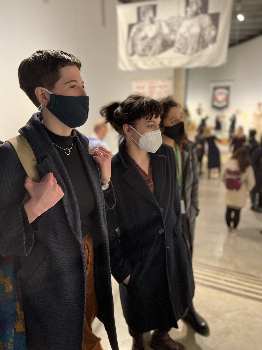 BishopsgateInst's tweet photo. The whole Bishopsgate Institute team has come down to take a look at our exhibition, Out and About! in The Curve at @BarbicanCentre. 

Come down and see 40 years of London’s LGBTQ+ history. 

Details >> https://t.co/WIyT9soeiU https://t.co/3yY6hA5e91