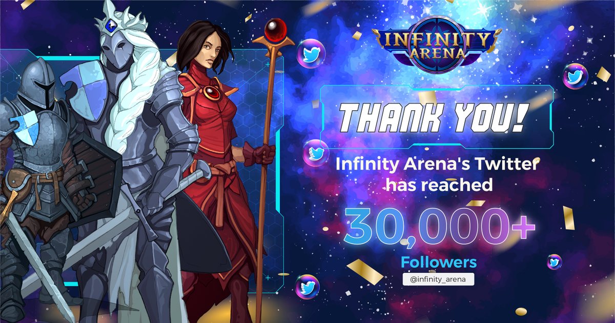 infinity_arena's tweet photo. #InfinityArena has reached 3⃣0⃣0⃣0⃣0⃣Twitter followers milestone!🥳

Grateful for the $INAZ community's trust &amp; support shown and we've been grinding harder than ever for our upcoming #IDO!💪

@infinity_arena #March2022 #Zeronim #PublicSale https://t.co/5NrZylornR