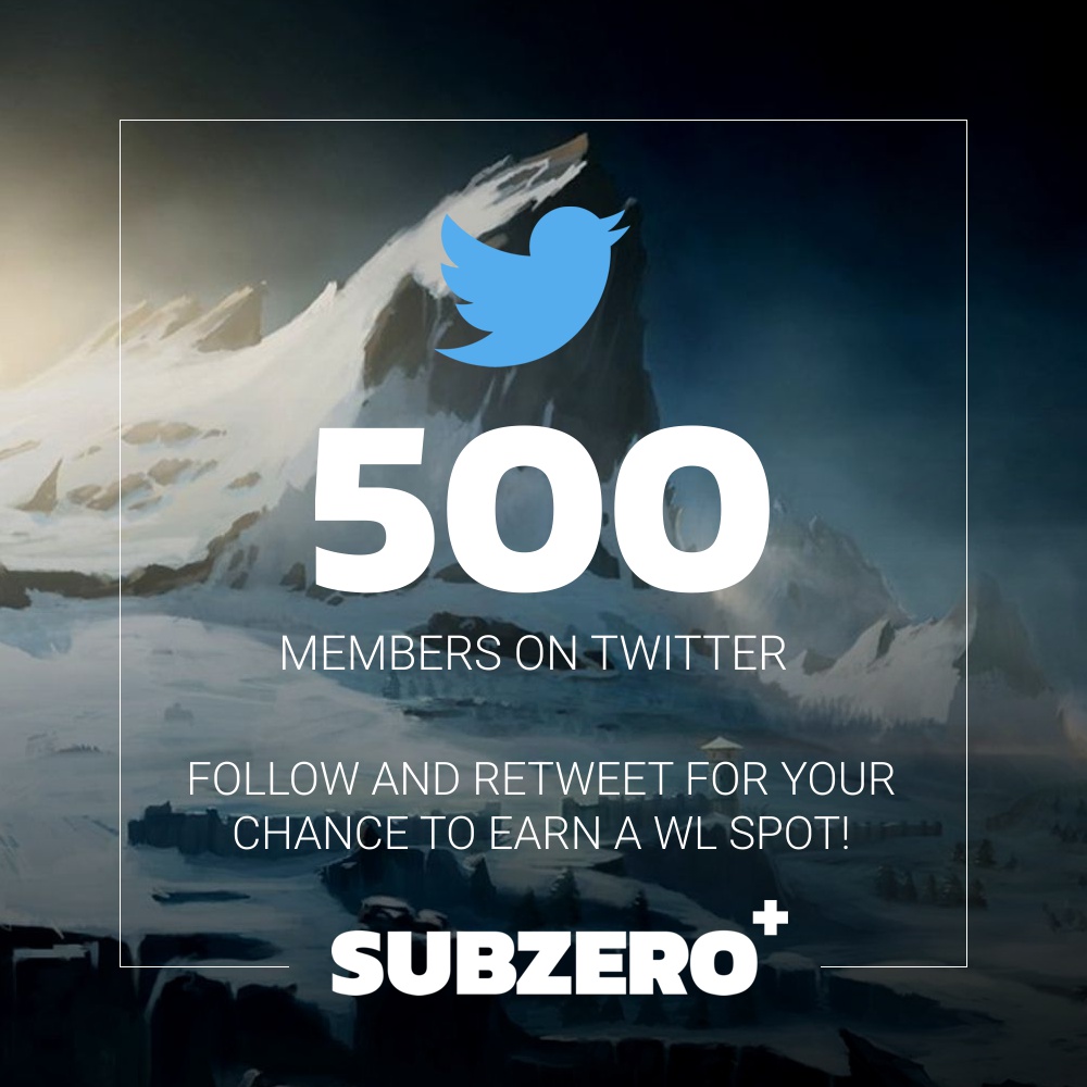 subzeroplus's tweet photo. Over 500 Subbies on Twitter! 

To celebrate, we are giving away more whitelist spots to our presale on the 4th of March!🥶

Just: Follow + Retweet 🤘

Winners will be chosen at random!

We are the first algorithmic stablecoin on $AVAX pegged cross-chain to $TOMB!

#AVAX #tombfork https://t.co/QQJuKs92YK