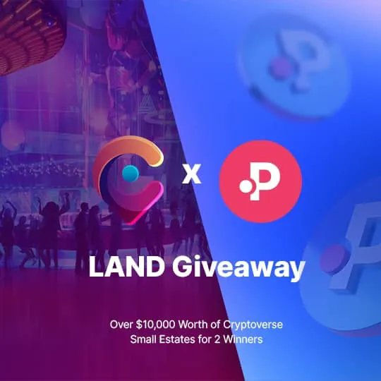 Excited about the #Cryptoverse LAND sale? 
We definitely are!🥳

To celebrate this uplifting news, we're hosting a LAND GIVEAWAY campaign with @CryptoverseVIP💥

⏰Feb 28 - Mar 6 (11:59 pm UTC)
✅To enter: gleam.io/competitions/C…

👉 Allowlist Open Now on polkastarter.com/projects/crypt…