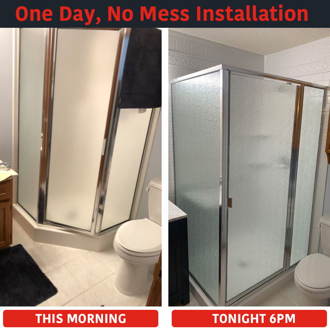 YourHomeYHIC's tweet photo. Did you know we can install in as little as one day! It's TRUE!
This shower upgrade makes showering easier! Even just this small amount of added space! 🙌
DM us today!
#Bathroom #BathroomUpdates #Shower https://t.co/sM6BaaLB94