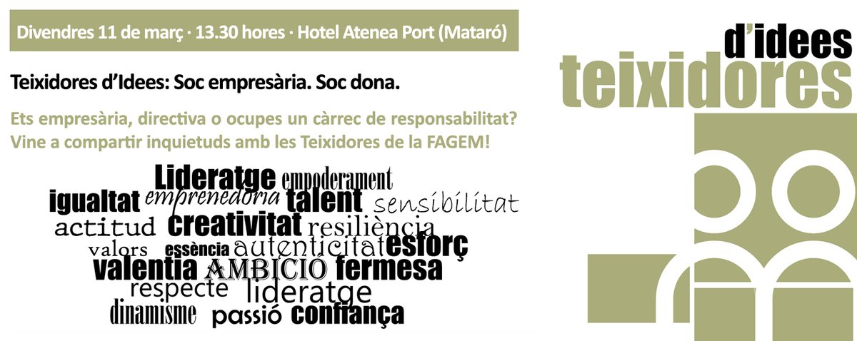 FAGEM_empresa's tweet photo. Amb motiu del #8M volem compartir dinar i experiències amb dones empresàries de la comarca posant sobre la taula què significa ser dona en l’àmbit empresarial. #IGUALTATFAGEM. Ens acompanyes? 

🗓 Divendres 11 de març
🕜 13.30 h
📍 @AteneaPort

https://t.co/sJZSRUONUx https://t.co/muq6aydhsh