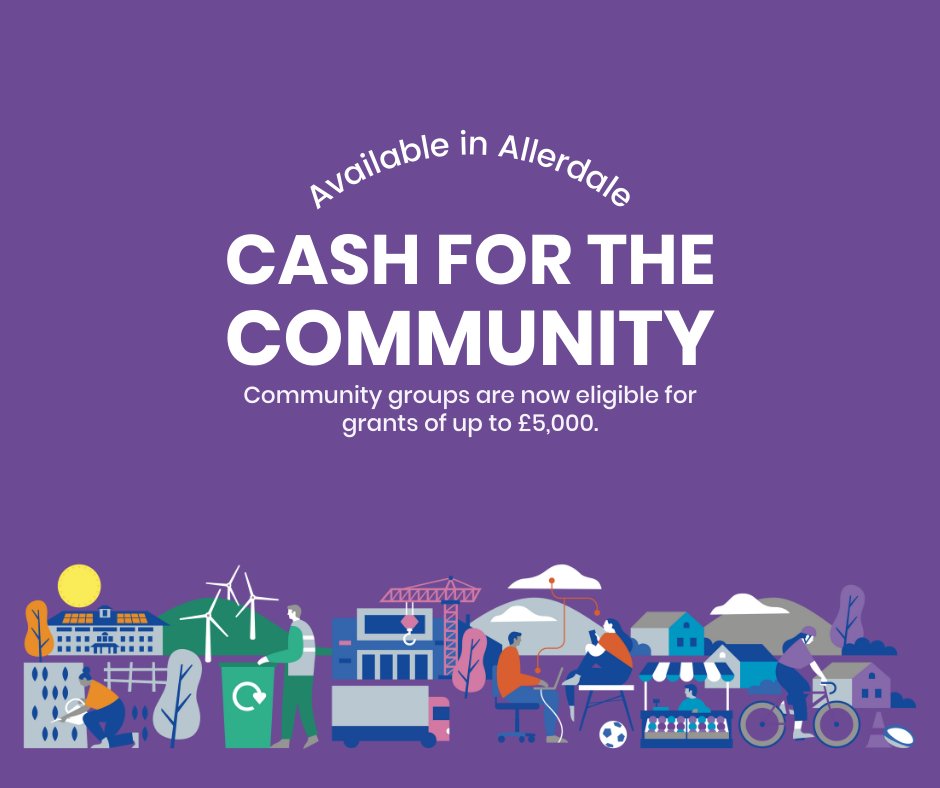 allerdale's tweet photo. Cash for the community is available in Allerdale. There are now grants of up to £5,000 being offered to local groups.  Get involved with the Council's drive to create more resilient communities and apply for a grant at https://t.co/PuAzqoQy6r https://t.co/5NZWliJ28s