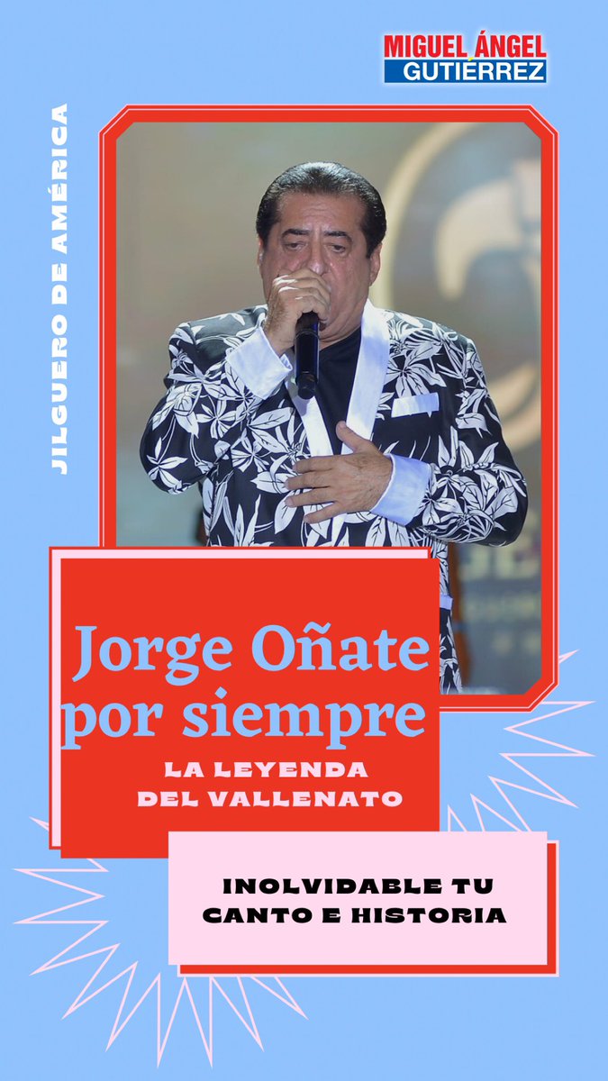 miguegutierrezr's tweet photo. Un hombre lleno de cualidades inolvidables, a quien recuerdo hoy con colores vivos, así como es su leyenda y nombre. Dios te tenga en la gloria Jorge Oñate, mi Jilguero, mi paisano, mi artista. https://t.co/DfNGgzP083
