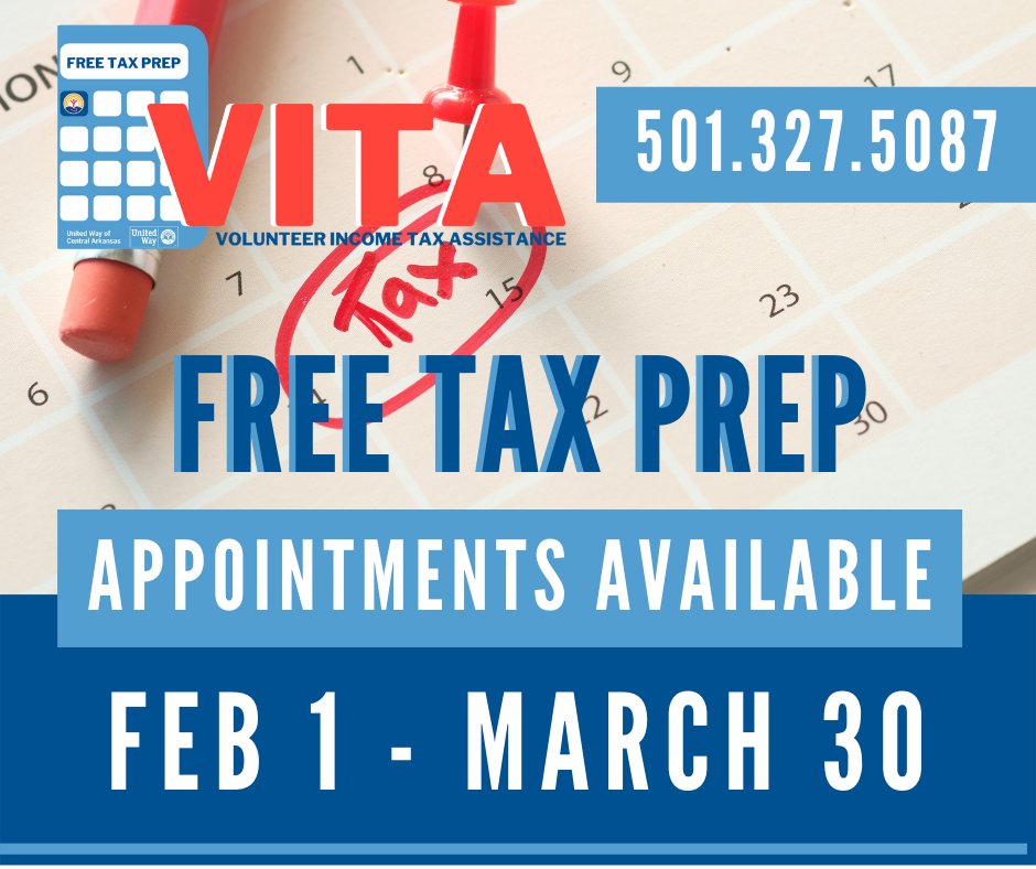 Have you made your appointment yet? For more info - uwcark.org/free-tax-prep-…
#ItsTaxTime
