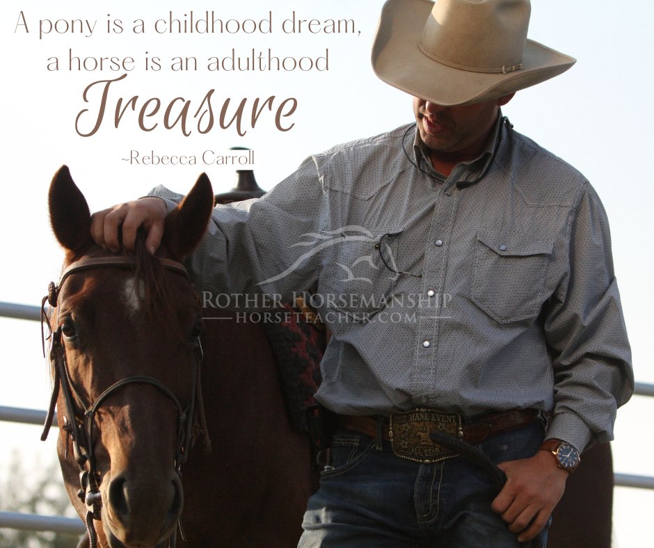 SteveRother's tweet photo. Motivational Monday
A pony is a childhood dream, a horse is an adulthood treasure.
~Rebecca Carroll

#MotivationalMonday #Pony #Horse #Dream #Treasure #RotherHorsemanship https://t.co/2zopOrnfHE