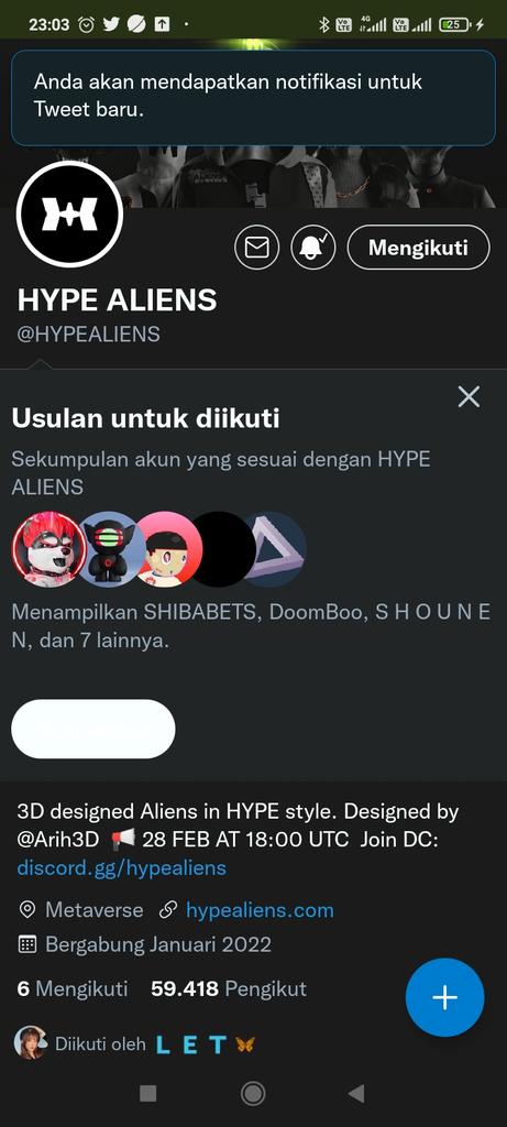 Ida03586148's tweet photo. @Shill_Ronin @HYPEALIENS Done https://t.co/1gGzLQOdtZ