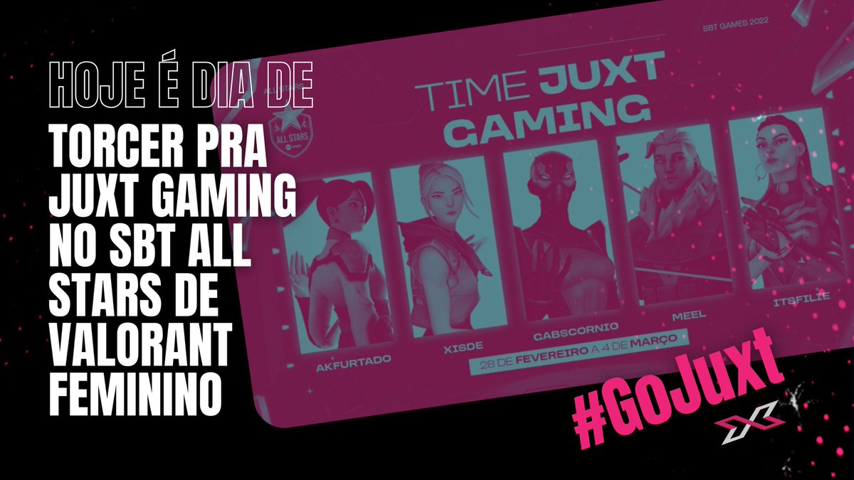As RAINHAS do Valorant chegaram!!! Hoje às 18h ao vivo no canal do <a href="/SBT_Games/">SBT Games</a> #GoJuxt 👊🏼🔥