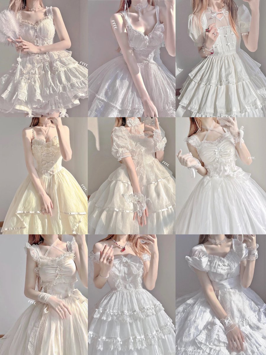 เริ่มเลออออ ชอบแบบไหนกันคั้บ😭 ช่วงนี้เดรสโลลิต้ามาเเรงมากเห็นเเล้วคือน่ารักไปหมดดด💗