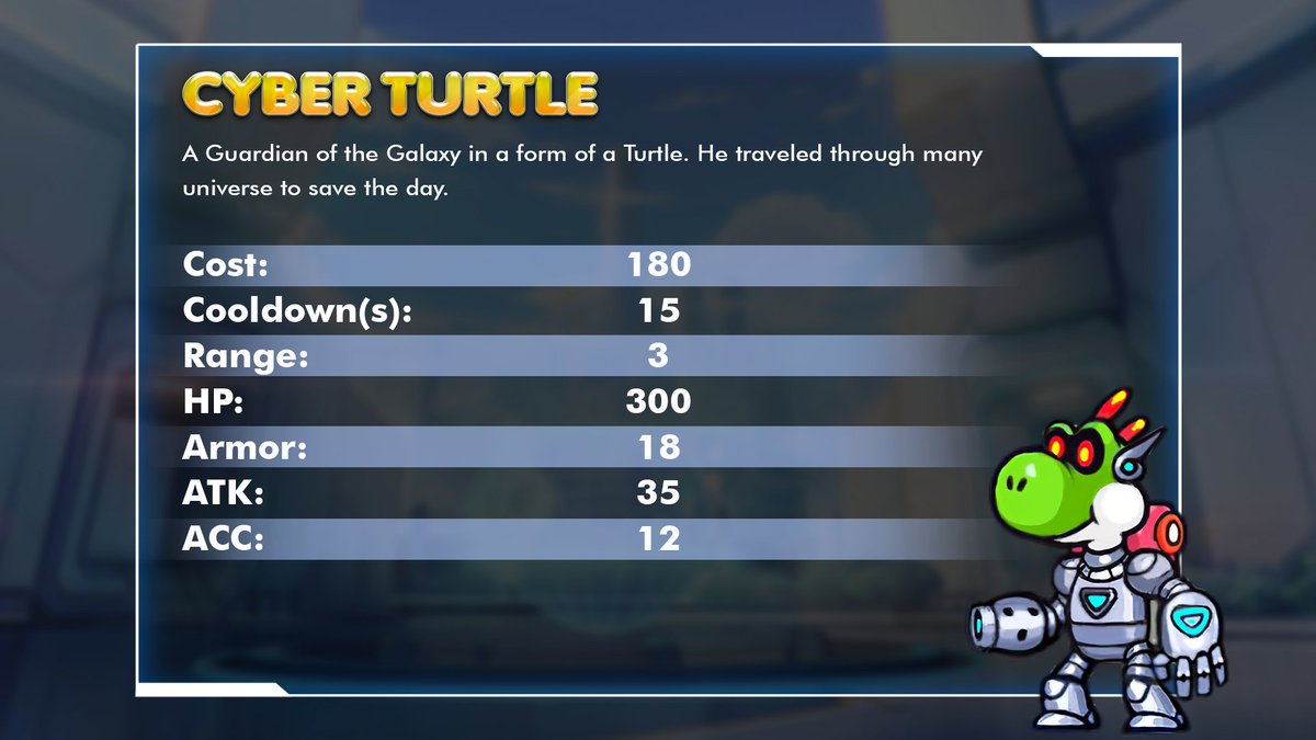 battlememe_io's tweet photo. In the vast multiverse, the Cyber Turtle has adventured across multiple dimensions, saving hundreds of planets and being a symbol of justice. Then one day, the Guardian of the Galaxy entered the universe of #BINArmy and joined the fight at #Battlememe. https://t.co/RrDMAlwB29