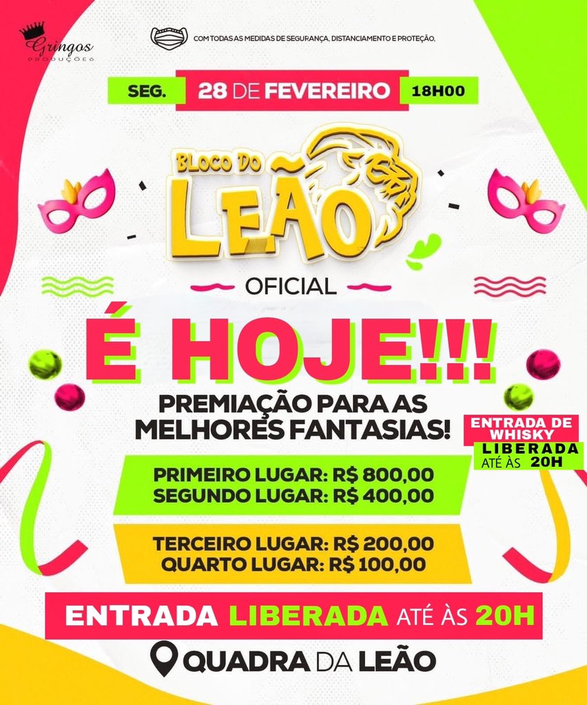 gringosproduz's tweet photo. Então? Estavam com saudades!!????  
A produção da gringos decidiu meter o louco!! 
Bloco de última hora na quadra da leao!! 
Vem com a tropa amor 
Entrada liberada até as 20hrs 
Entrada de whisk liberada até as 20hrs 
18hrs o pau começa a quebrar, cheguem cedo, pt é certo!! 🤪🤪 https://t.co/h2UPij91KR