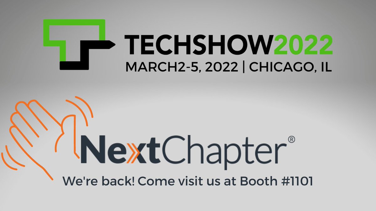 The NextChapter team is excited to be back at <a href="/ABATECHSHOW/">ABATECHSHOW</a>! Stop by our booth to see the awesome things we've been working on like our Doc Creator and integration with <a href="/SALIalliance/">SALI Alliance™</a>.  
#legaltech #ABATECHSHOW #ABATECHSHOW2022

bit.ly/33Y9Kpt