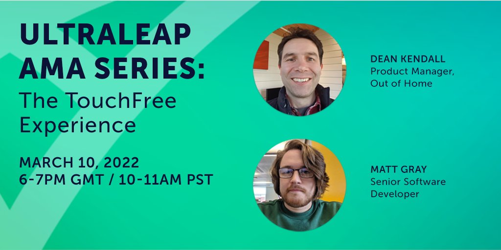 Save the date for our first AMA!

How long does TouchFree take to setup? Will it work on any screen? What's the interaction range on the new 3Di camera?

Our resident TouchFree experts Matt &amp; Dean will answer these and more on Reddit on March 10. DM your questions ahead of time!