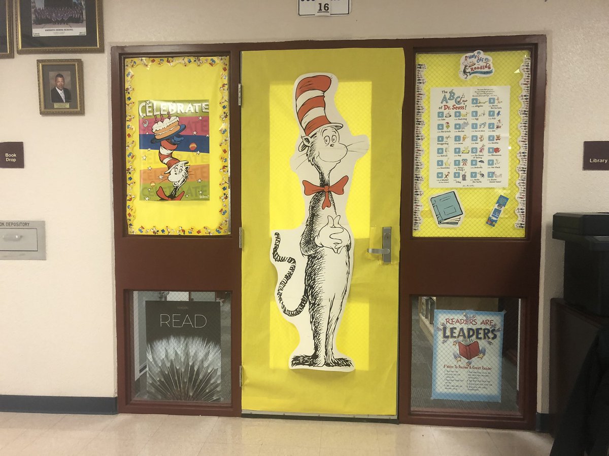 NRodriguez_LMS's tweet photo. Happy #ReadAcrossAmerica week! We are feeling the birthday vibes here @ESerna_PK8. @Sparks_Interest #LibraryBrags https://t.co/VgjA13i3t3