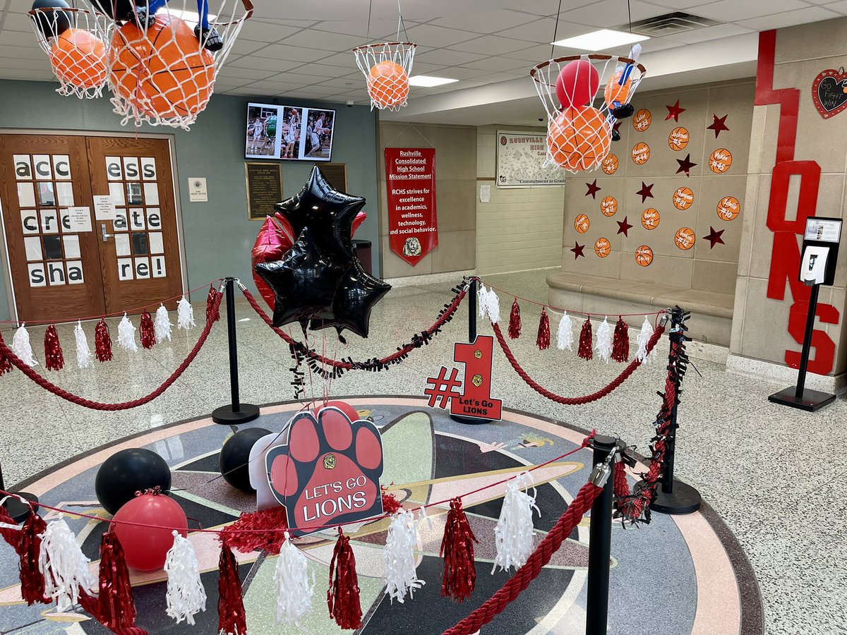 Good luck to the Lions Basketball Team as they take on Lawrenceburg in the first round of the Sectional! They play at 7:00 on Tuesday (3/1) at Connersville. <a href="/AthleticsRchs/">RCHS ATHLETICS</a> <a href="/RushvilleHoops/">Rushville Lion Basketball</a>