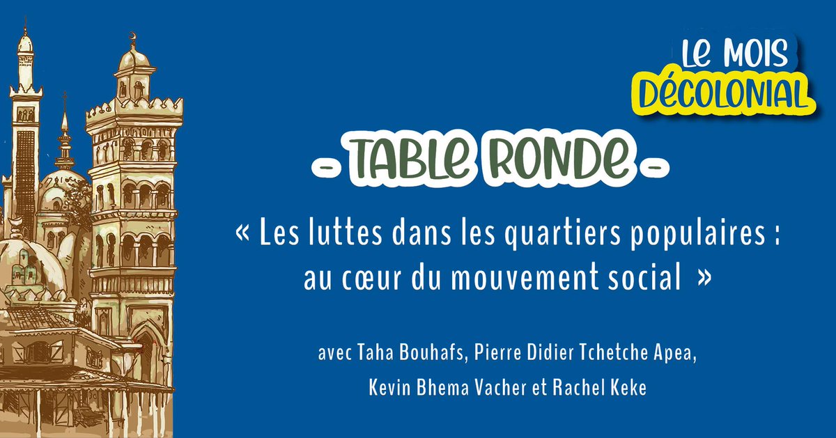 38Peps's tweet photo. Ce vendredi, dans le cadre du mois décoloniale, nous recevons @T_Bouhafs , Pierre Didier Tchetche Apea, @KVacher13 , Rachel Keke, @HamoudiDjataou à la salle Rouge à 19h coorganisé avec @ContreCourantGr :)
#moisdecolonial #confpeps #grenoble https://t.co/EBBNpt7OC5