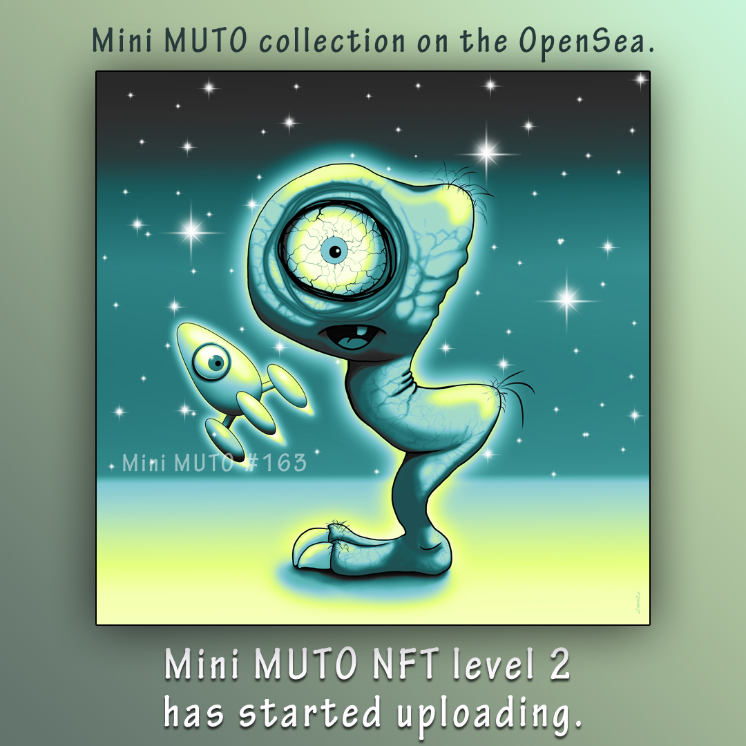 Mini MUTO NFT level 2 has started uploading. 
@MiniMUTOnft <a href="/EmericoNft/">Emerico NFT</a>
 #nft #NoGasFees #NFTartist #newNFTs #NFTlovers
opensea.io/assets/matic/0…