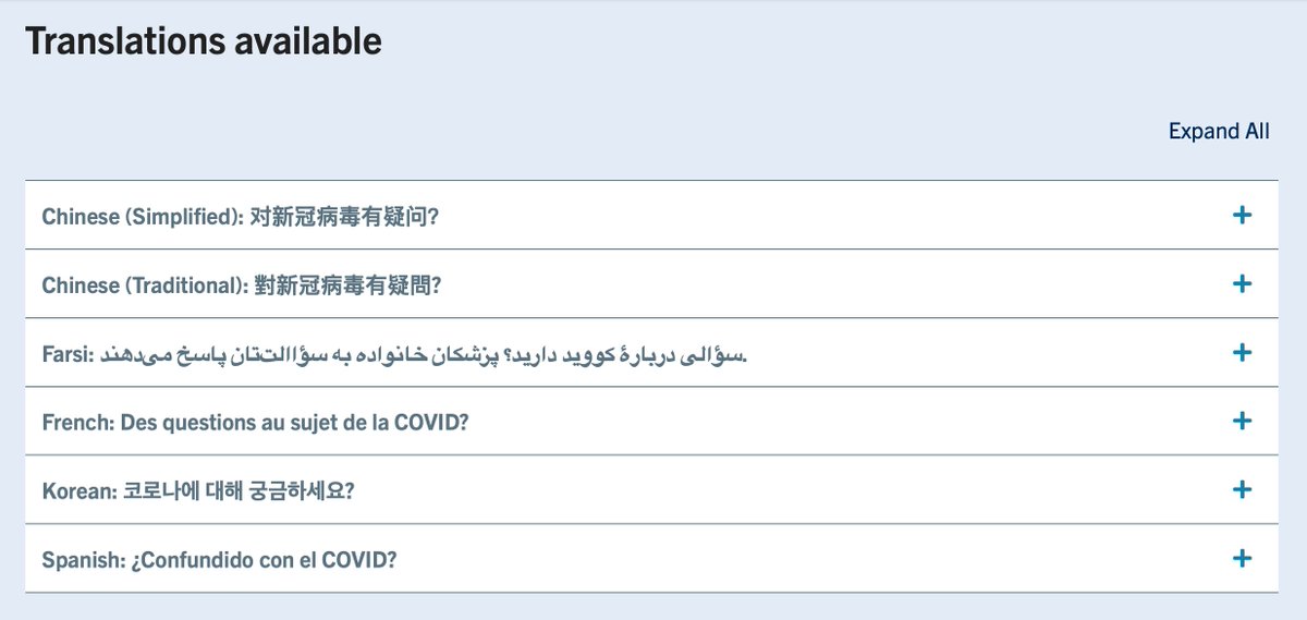 UofT Family Medicine (@uoftfamilymed) on Twitter photo Still confused about COVID? We now have resources available in Farsi, French, Korean, Spanish, Traditional & Simplified Chinese, all at ConfusedAboutCOVID.ca.
<a href="/OntarioCollege/">OCFP</a> <a href="/tara_kiran/">Tara Kiran</a> <a href="/docdanielle/">Danielle Martin</a> <a href="/OCFP_President/">Dr. Jobin Varughese</a> <a href="/kmoranONT/">Kimberly Moran (she/her)</a> <a href="/uoftmedicine/">Temerty Medicine</a> <a href="/afhto/">AFHTO Advancing Primary Care Teams</a> @FamPhysCan <a href="/SGFP4FamilyDocs/">SGFP</a> Still confused about COVID? We now have resources available in Farsi, French, Korean, Spanish, Traditional & Simplified Chinese, all at ConfusedAboutCOVID.ca.
<a href="/OntarioCollege/">OCFP</a> <a href="/tara_kiran/">Tara Kiran</a> <a href="/docdanielle/">Danielle Martin</a> <a href="/OCFP_President/">Dr. Jobin Varughese</a> <a href="/kmoranONT/">Kimberly Moran (she/her)</a> <a href="/uoftmedicine/">Temerty Medicine</a> <a href="/afhto/">AFHTO Advancing Primary Care Teams</a> @FamPhysCan <a href="/SGFP4FamilyDocs/">SGFP</a>